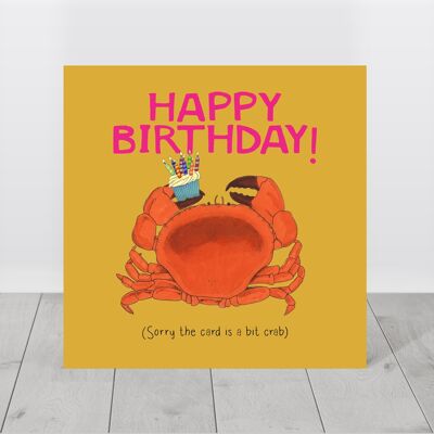 Crab birthday card