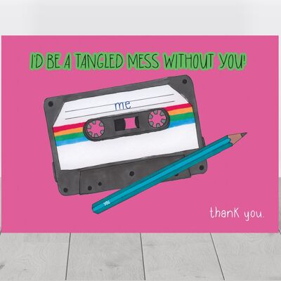 Tangled mess Thank you card