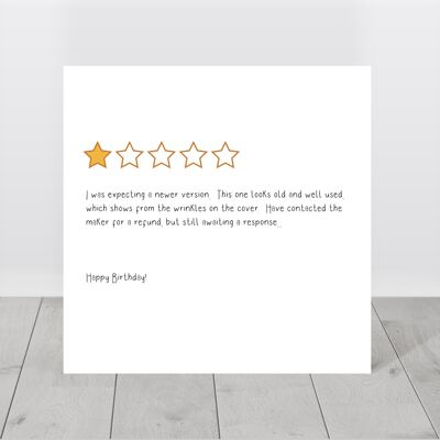 Rated birthday card
