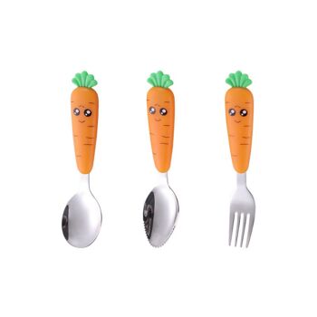 Couverts enfants | conception de carotte | enfants | couverts | lot de 3 1