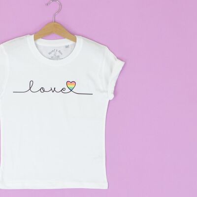 L'amour est un arc-en-ciel T-shirt enfant