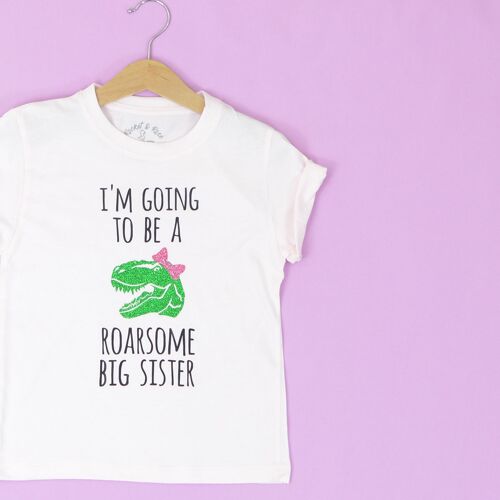 Roarsome Big Sister Kids T Shirt