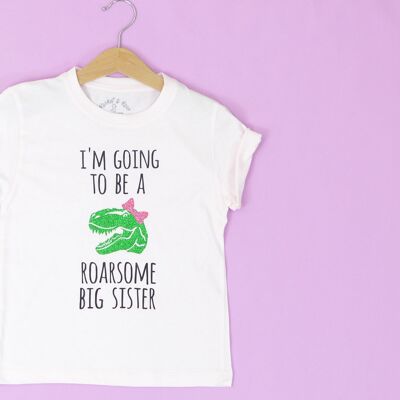 Roarsome Big Sister Kids T Shirt