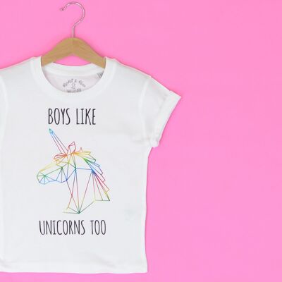 Boys Like Unicorns Kids T Shirt