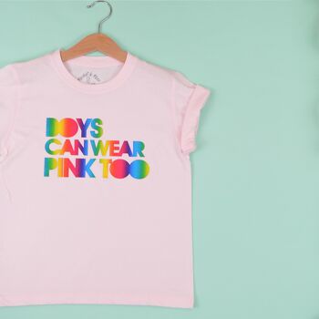Les garçons peuvent porter un t-shirt rose pour enfants 1