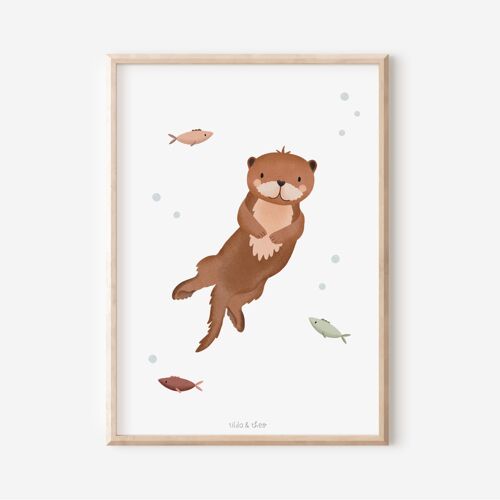 Poster Otter - Kinderzimmer