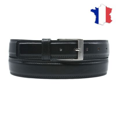 Cintura in pelle pieno fiore prodotta in Francia FR6674