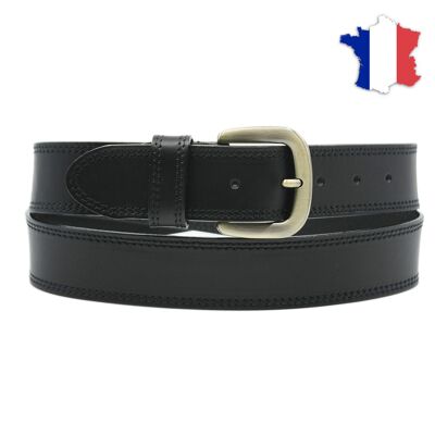 Full grain leather belt made in france FR803