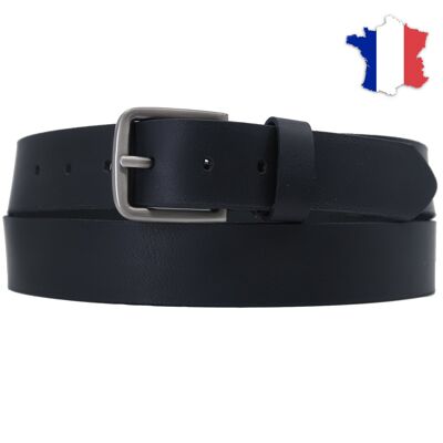 Cintura in pelle pieno fiore prodotta in Francia FR6206140 XL