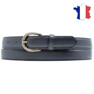 Full grain leather belt made in france FR308