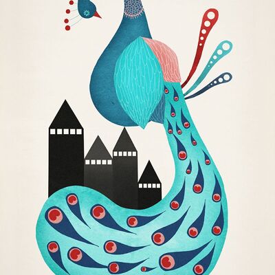 Michelle Carlslund - Poster - 50 x 70 - Peacock