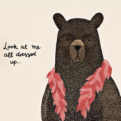Michelle Carlslund - Poster - 30 x 40 - Bear Dress up Boa