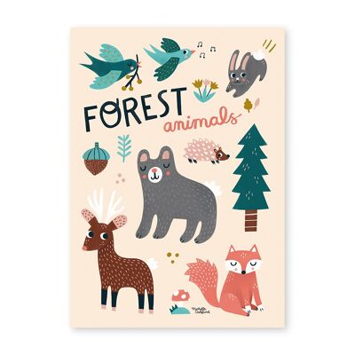 Michelle Carlslund - Poster - 30 x 40 - Forest Animals