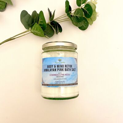 Body and Mind Retox Bath Salts with Cedarwood & Pine Needle Essential Oils