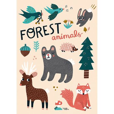 Michelle Carlslund - Poster - 50 x 70 - Forest Animals