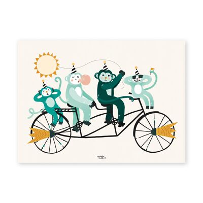 Michelle Carlslund - Poster - 50 x 70 - Monkey Business