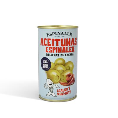 ESPINALER Olives Farcies aux Anchois Faible en Sel (-35%)