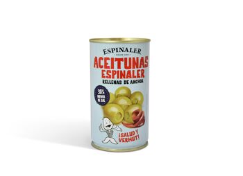 ESPINALER Olives Farcies aux Anchois Faible en Sel (-35%) 1
