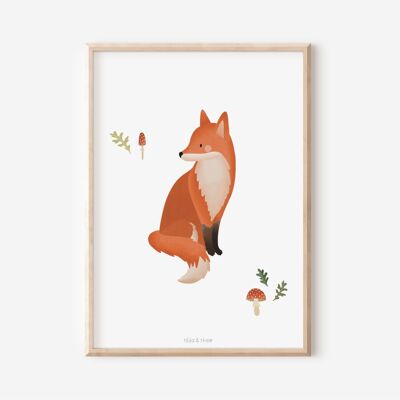 Poster fox - children's room