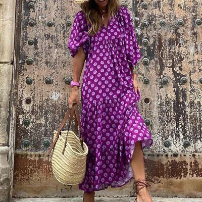 Ladies maxi boho dress | dress with print | various colors