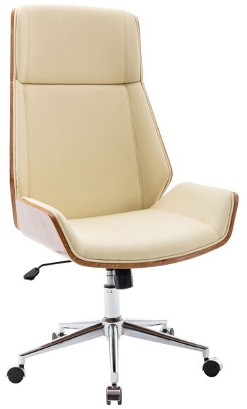 Charvensod Chaise de bureau Cuir artificiel Noyer 16x63cm 1