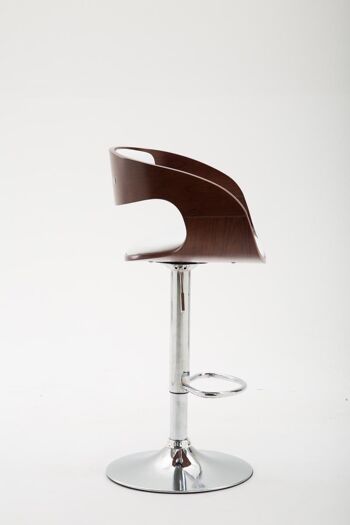 Ferrandina Tabouret de Bar Cuir Artificiel Blanc 9x46cm 3