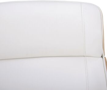 Acquappesa Chaise de bureau Cuir artificiel Blanc 18x66cm 5