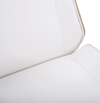 Acquappesa Chaise de bureau Cuir artificiel Blanc 18x66cm 6