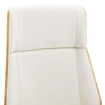 Amendolara Chaise de Bureau Simili Cuir Blanc 16x63cm 5