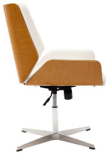 Frascineto Chaise de salle à manger Cuir artificiel Blanc 14x65cm 2