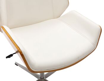 Frascineto Chaise de salle à manger Cuir artificiel Blanc 14x65cm 5