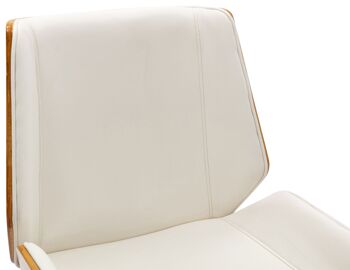 Frascineto Chaise de salle à manger Cuir artificiel Blanc 14x65cm 6