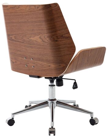Ostigliano Chaise de Bureau Similicuir Blanc 15x65cm 3