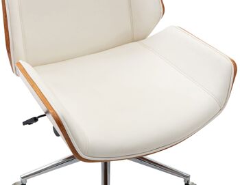 Ostigliano Chaise de Bureau Similicuir Blanc 15x65cm 5