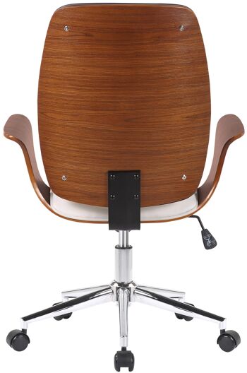 Pellezzano Chaise de bureau Blanc 13x68cm 4