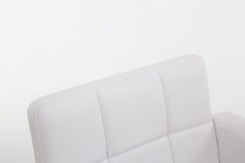 Tabouret de Bar Casemurate Cuir Artificiel Blanc 13x56cm 5