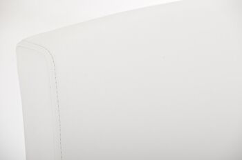 Gambettola Tabouret de Bar Cuir Artificiel Blanc 8x48cm 3