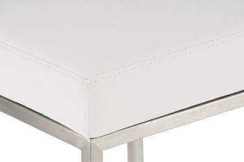 Gossolengo Tabouret de Bar Cuir Artificiel Blanc 6x37cm 2