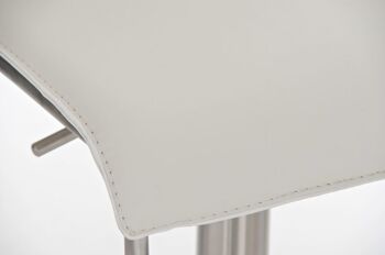Tabouret de bar Langhirano cuir artificiel blanc 14x46cm 3