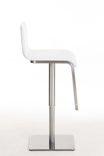 Tabouret de bar Langhirano cuir artificiel blanc 14x46cm 8