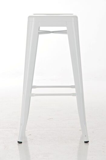 Migliarino Tabouret de Bar Métal Blanc 4x43cm 2