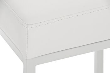 Pennabilli Tabouret de Bar Faux Cuir Blanc 6x37cm 3