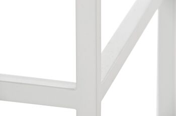 Pennabilli Tabouret de Bar Faux Cuir Blanc 6x37cm 4