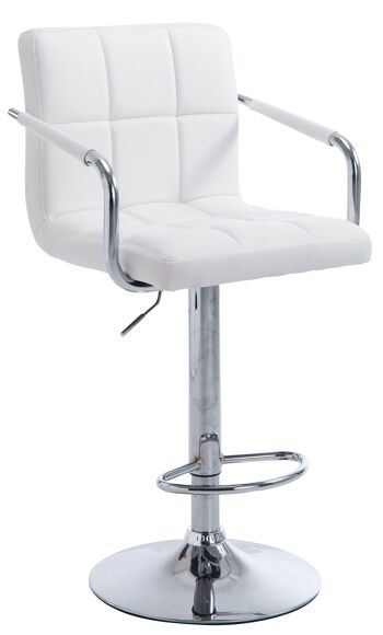 Tabouret de Bar Vicobarone Cuir Artificiel Blanc 9x46cm 1