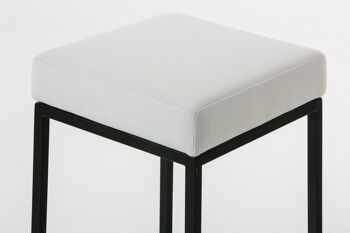 Tabouret de bar Comeglians Tissu Blanc 6x37cm 3