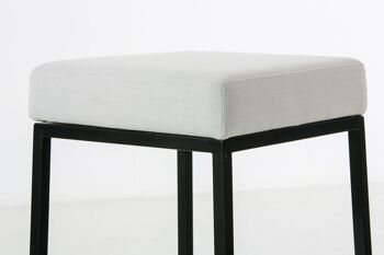 Tabouret de bar Comeglians Tissu Blanc 6x37cm 4