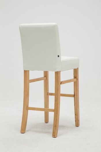 Tabouret de Bar Padriciano Cuir Artificiel Blanc 9x50cm 3