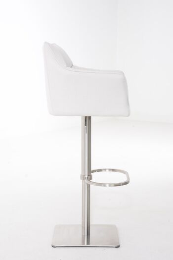 Tabouret de Bar Tavagnacco Tissu Blanc 21x45cm 3