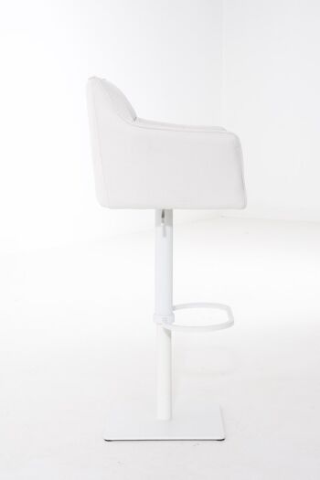 Tabouret Anguillara Tissu Blanc 21x45cm 2