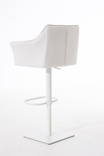 Tabouret Anguillara Tissu Blanc 21x45cm 3